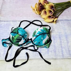 Hula Honey Palm Leaf Push Up Bikini Top
